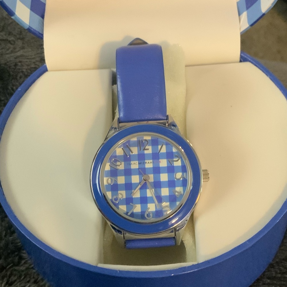 NWT! Isaac Mizrahi Genuine Cowhide Watch